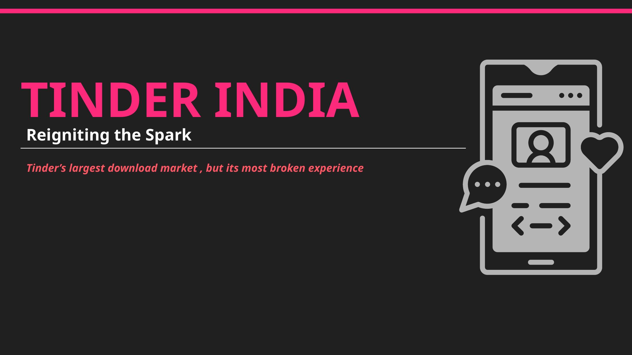 Tinder India strategy deck cover